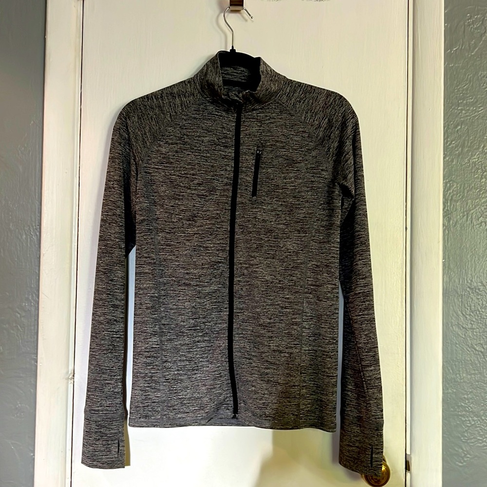 Gray running jacket, kids XL.